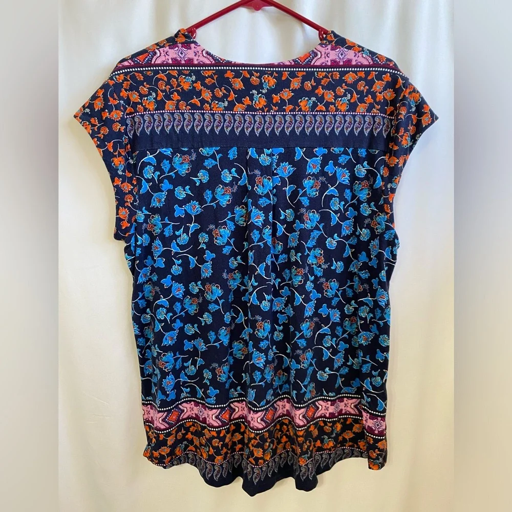 Daniel Rainn Finli Hi Lo Cap Sleeve Knit Top - Picture 2 of 4
